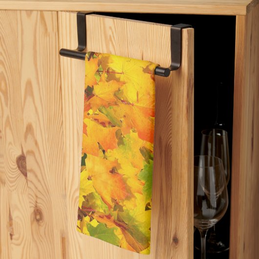 L'automne s'échappe Serviette de cuisine (Pliage en tiers)