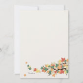 L'automne s'embranche invitation (Dos)