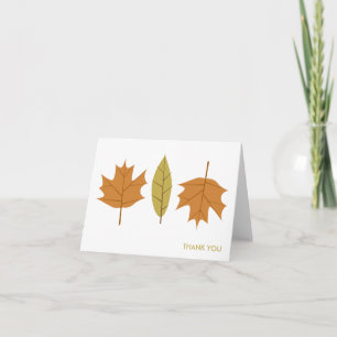 L'automne simple laisse des cartes de note de