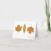 L'automne simple laisse des cartes de note de (Devant)