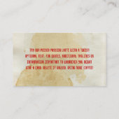 L'autre carte perforée de café (Dos)