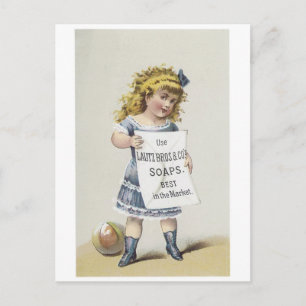 Lautz Bros Soaps - klein blademeisje Briefkaart