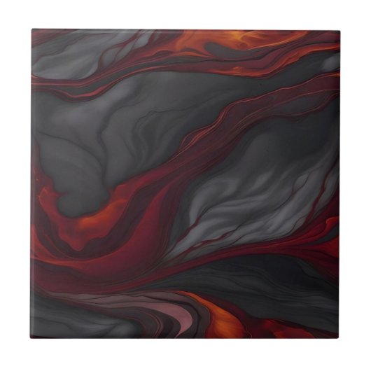 Lava aderen marmer tegeltje (Voorkant)