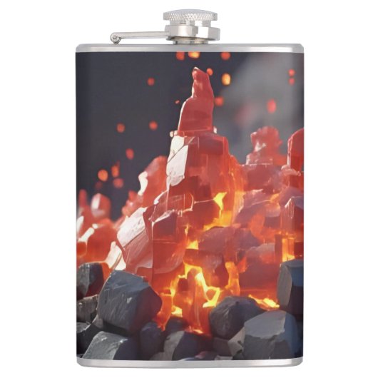 Lava Blocks Heupfles (Voorkant)