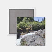 Lava Canyon waterval foto Magneet (Voorkant / Achterkant)