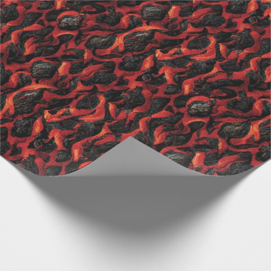 Lava en vulkanische Rocks | Volcano Magma-patroon Cadeaupapier (Hoek)