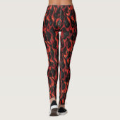 Lava en vulkanische Rocks | Volcano Magma-patroon Leggings (Achterkant)