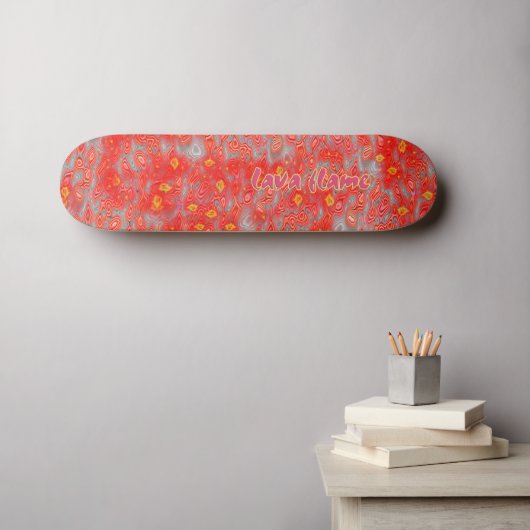 Lava Flame-skateboard Skateboard (Muurkunst (Horizontaal))