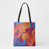 Lava Flow Canvas tas – Retro kleur cool (Voorkant)