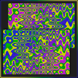 [Lava Lamp] Op-Art Swirls & Stippen Paars Blauw Gr Tissuepapier