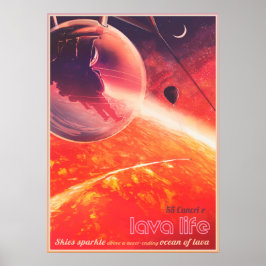 LAVA LIFE bij Planet 55 Cancri e NASA JPL Space Poster