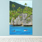 LAVA PALM 40x60 Canvas Afdruk (Insitu (Houten vloer))