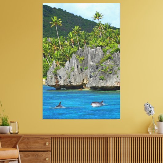 LAVA PALM 40x60 Canvas Afdruk (Insitu (Woonkamer))