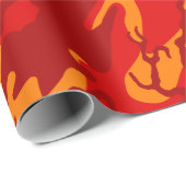 Lava Red Camo Cadeaupapier (Rol Hoek)