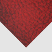 Lava Red Faux Leather Tissuepapier (Detail)
