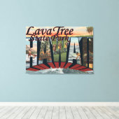 Lava Tree State Park, Hawaii Canvas Afdruk (Insitu (Houten vloer))