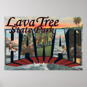 Lava Tree State Park, Hawaii Poster