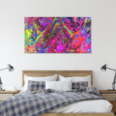 Lava van kleuren uitgerekt canvas Print (Insitu (Slaapkamer))