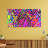 Lava van kleuren uitgerekt canvas Print (Insitu (Woonkamer))