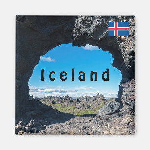 Lava venster bij Dimmuborgir, Myvatn gebied - IJsl Magneet