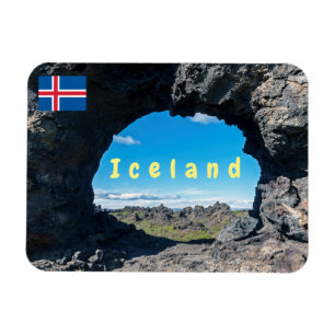 Lava-venster in Dimmuborgir, gebied Myvatn - IJsla Magneet