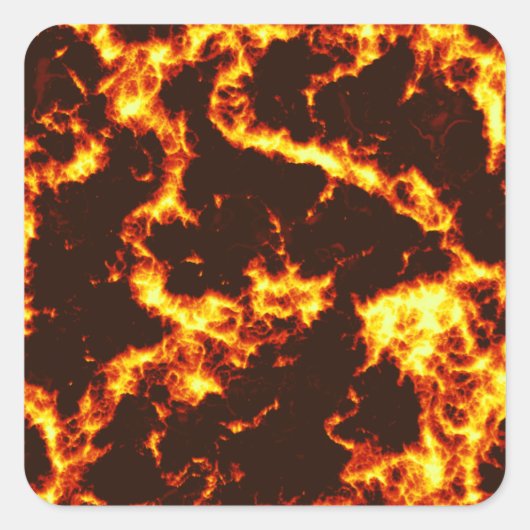 Lava Vierkante Sticker (Voorkant)