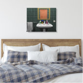 Lavabo en cuarto de baño canvas afdruk (Insitu (Slaapkamer))