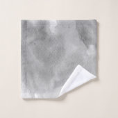 Lavage à l'aquarelle gris feuille d'érable blanc,  (Gant de toilette)