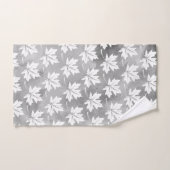Lavage à l'aquarelle gris feuille d'érable blanc,  (Serviette à main)