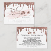 Lavage des yeux de maquillage d'or Lashes carte de (Devant / Derrière)