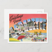 Lavallette, New Jersey  Big Letters Briefkaart (Voorkant / Achterkant)