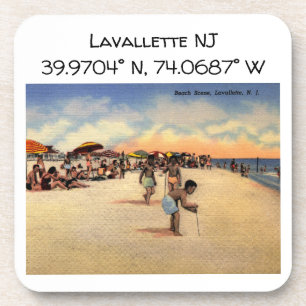 Lavallette NJ Map coördineert  stijl Bier Onderzetter