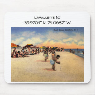 Lavallette NJ Map coördineert  stijl Muismat
