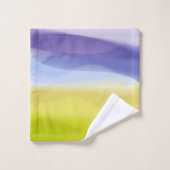 Lavande à dégradé jaune Nom abstrait (Gant de toilette)