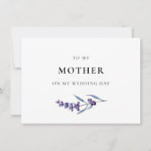 Lavande À Ma Mère Sur Ma Carte De Mariage (Devant)