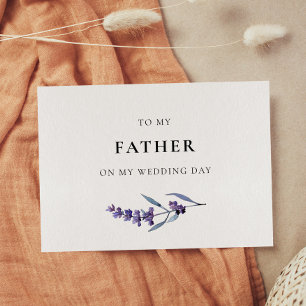 Lavande À Mon Père Sur Ma Carte Du Jour Du Mariage