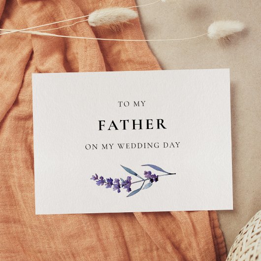 Lavande À Mon Père Sur Ma Carte Du Jour Du Mariage