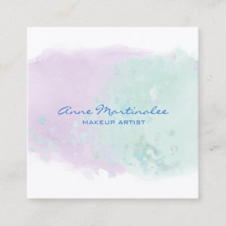 Lavande Abstraite et Carte de visite Carré Aqua
