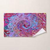 Lavande Abstraite rétro Super et spirale magenta (Serviette à main)