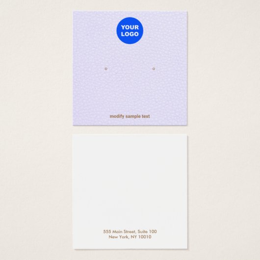 Lavande Ajouter Votre Logo Écran D'Oreille (Devant & derrière)