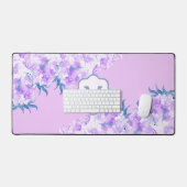 Lavande Aquarelle Fleur Personnalisée Monogramme (Clavier et souris)