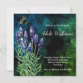 Lavande aquarelle peinture Invitation (Devant)