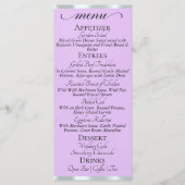 Lavande/Argent - Menu Monogramme & Merci (Devant)