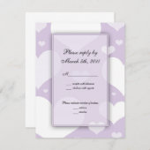 Lavande avec coeur Mariage RSVP Notes (Devant / Derrière)
