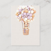 Lavande Ballons d'ours Bébé Livres Carte de boîtie (Dos)