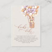 Lavande Ballons d'ours Bébé Livres Carte de boîtie (Devant)