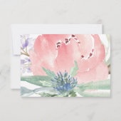 Lavande Bleu Rose Sage Vert Floral RSVP (Dos)