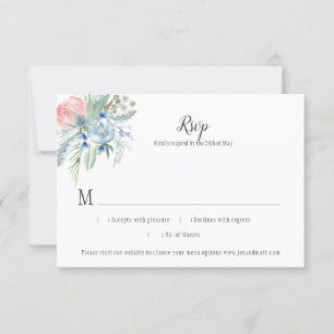 Lavande bleu rose Sage Vert Floral RSVP