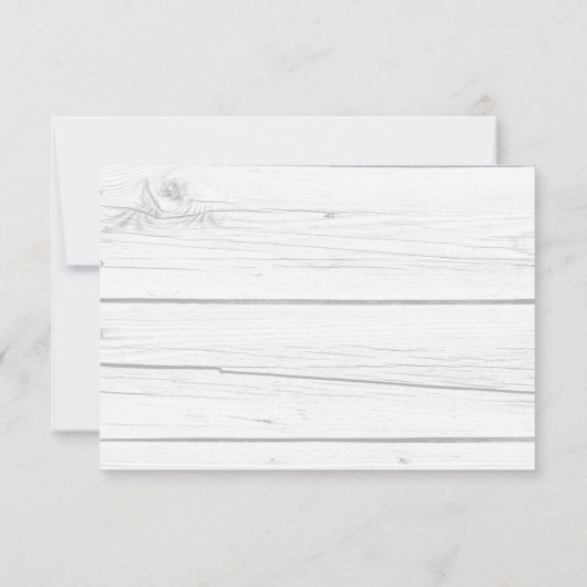Lavande bois blanc mariage menu réponse RSVP (Dos)
