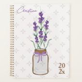 Lavande Botanique Mason Jar Monogramme (Devant)